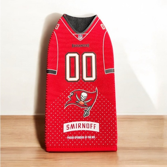 2/$25 NEW Smirnoff Tampa Bay Buccaneer Bottle Cover Cozy Cooler Coozie NFL Promo - Picture 2 of 3
